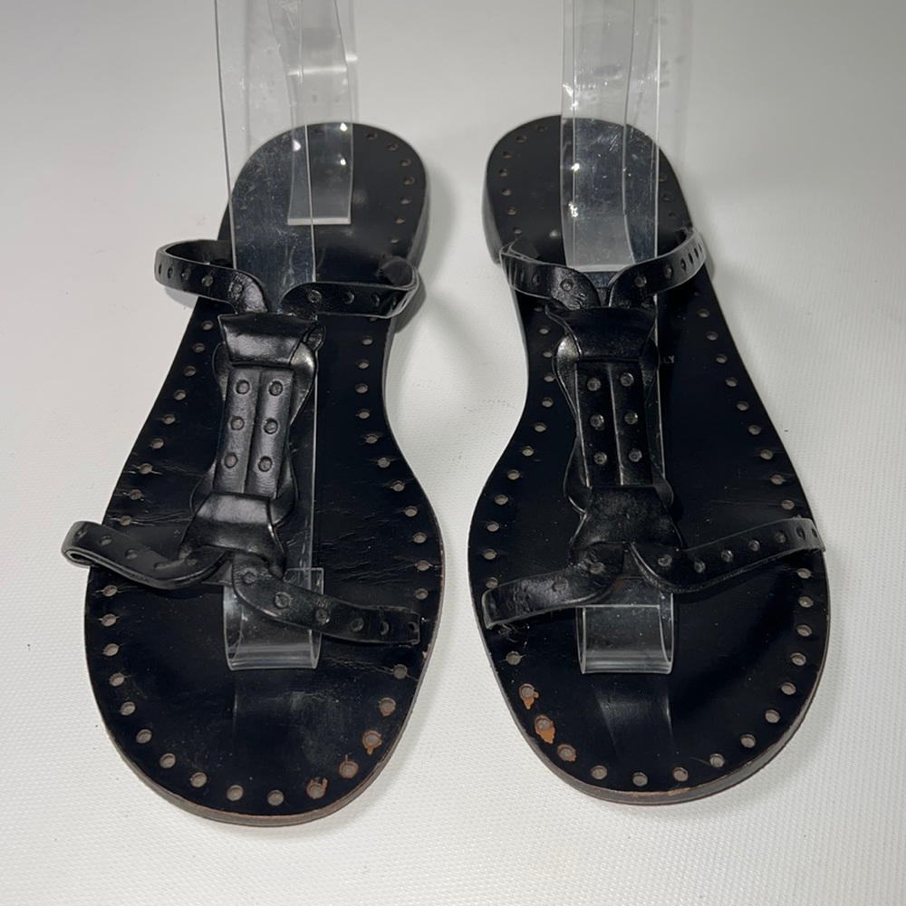 Jil Sander Leather Slide Sandals - sz 38